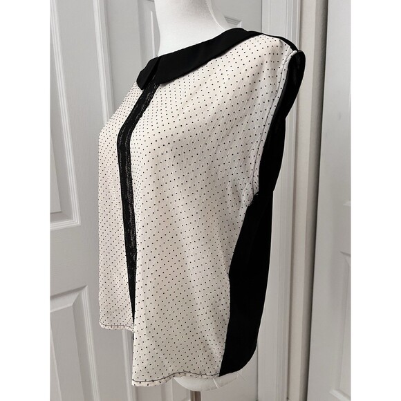 Vintage - Retro Style - Sheer - Polka Dot - 60s Style - Lace - Blouse / Top - M - Picture 10 of 14